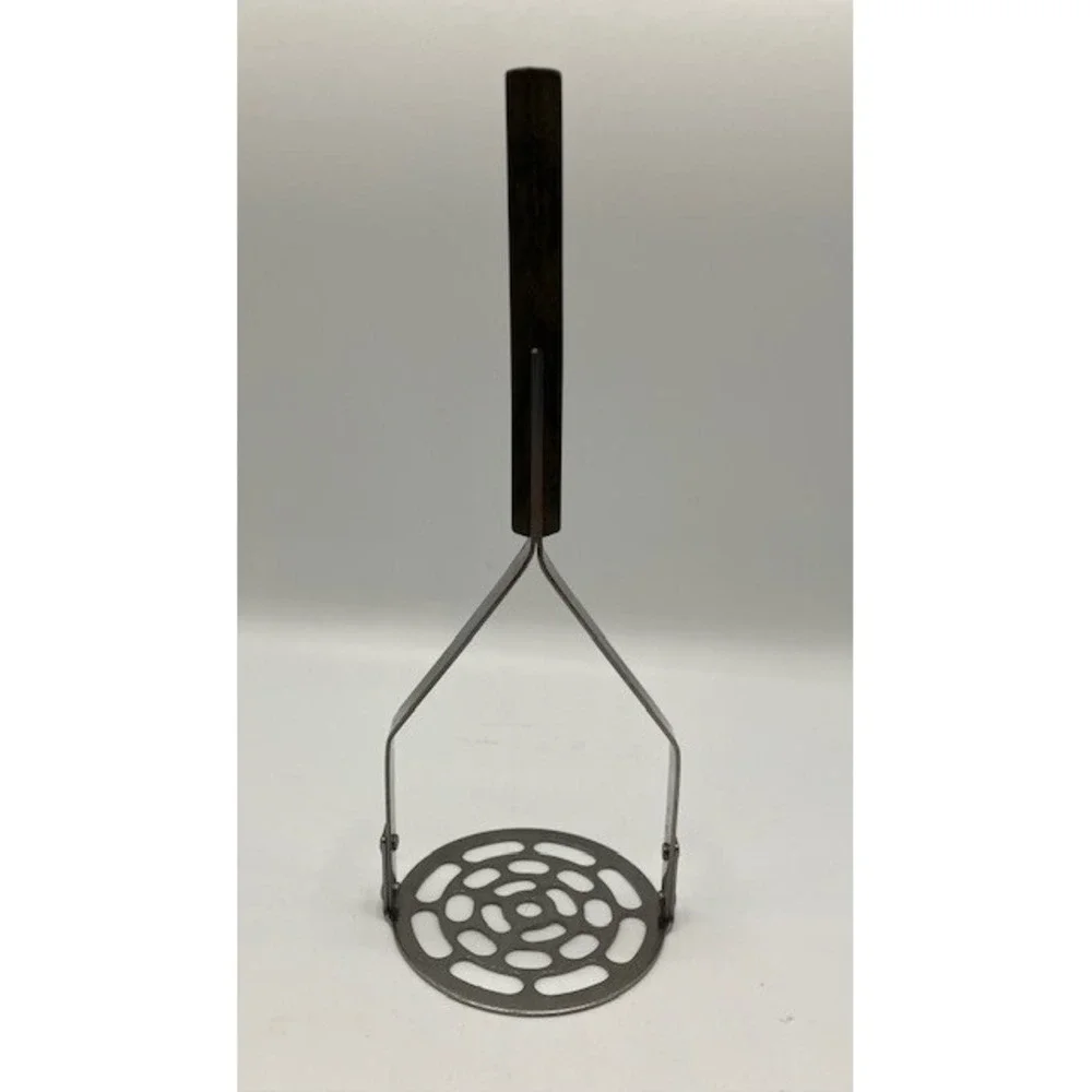 Four Vintage Kitche Utensils Pastry Brush Potato Masher Cheese & Tomato Slicers - Picture 4 of 5